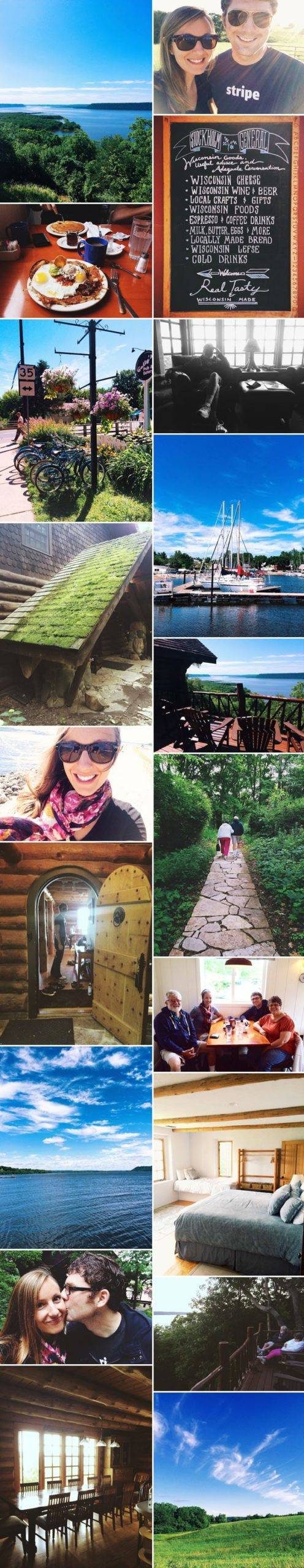 Collage of vacation photos.