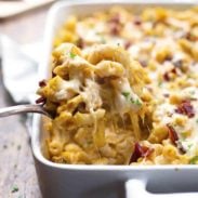 Chicken Bacon Pumpkin Pasta Bake