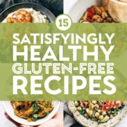 Gluten free recipes in a collage.