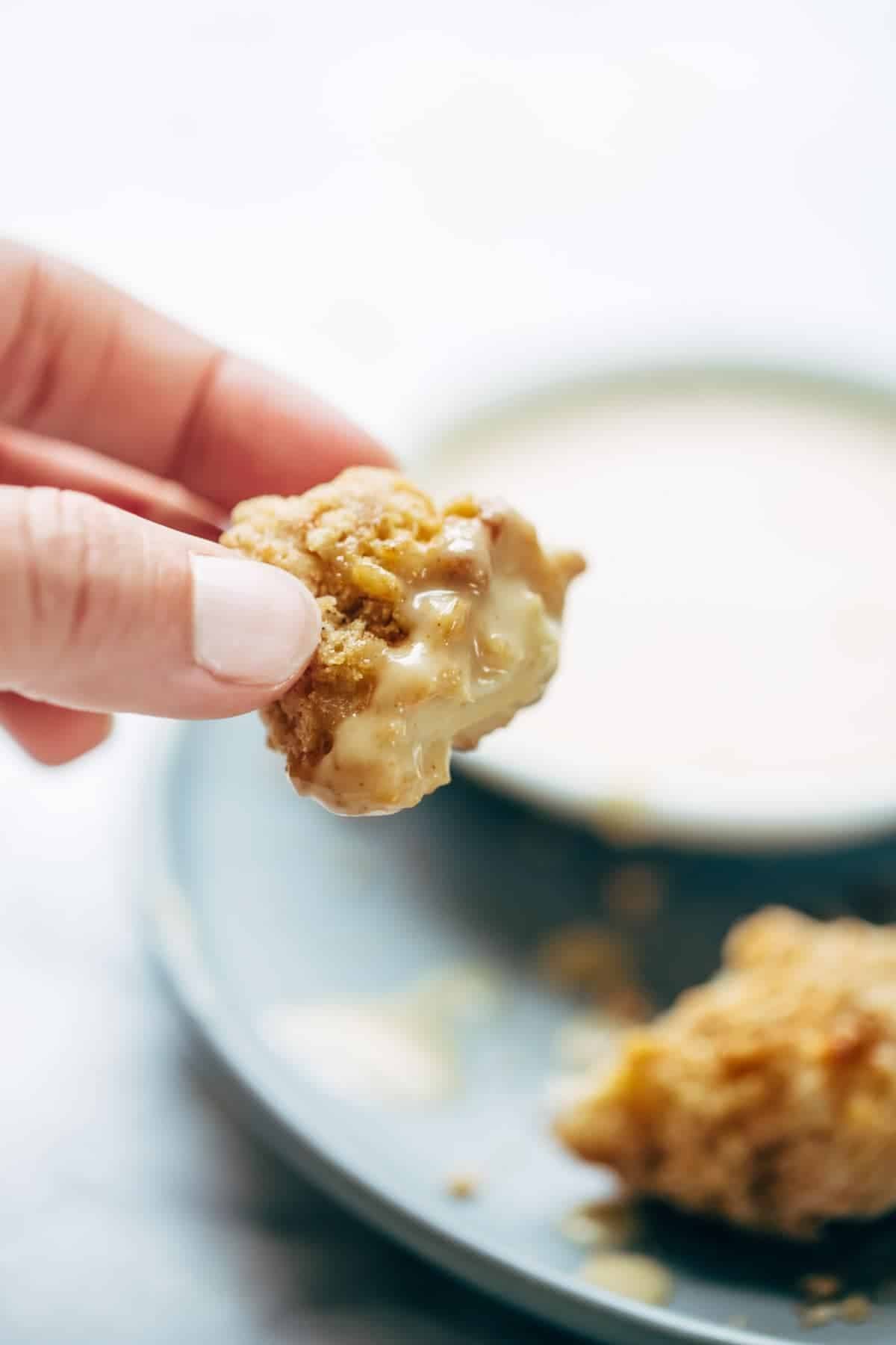 Everyone LOVES these! Baked popcorn chicken that tastes fried! Easy recipe, ready in 30 minutes. SO yummy and fun to share! | pinchofyum.com Everyone LOVES these! Baked popcorn chicken that tastes fried! Easy recipe, ready in 30 minutes. SO yummy and fun to share! | pinchofyum.com