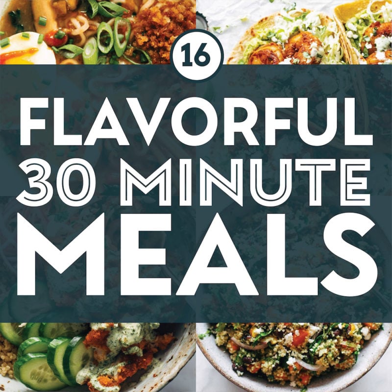 Collage of 30 minute meals